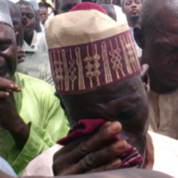 "Parents of some of the victims of the 2014 Chibok kidnapping mourn their losses" (credit: Voice of America, Public Domain)