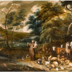 "Saint Francis with the Animals" by Lambert de Hondt the Elder and Willem van Herp the Elder (17th century).