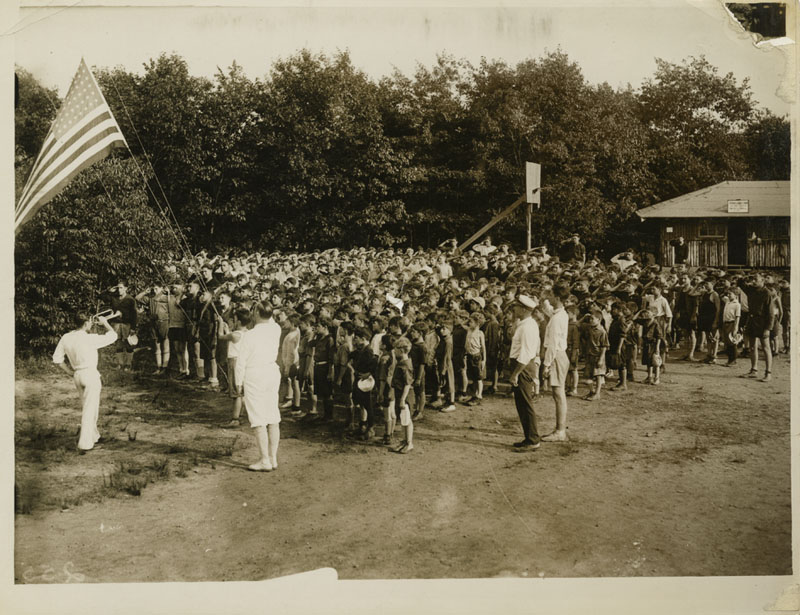 Children_pledging_the_flag_at_Cedar_Lake_Camp,_circa_1930_(6056995299)