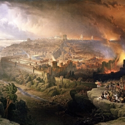 The Siege and Destruction of Jerusalem by the Romans Under the Command of Titus by David Roberts, 1850