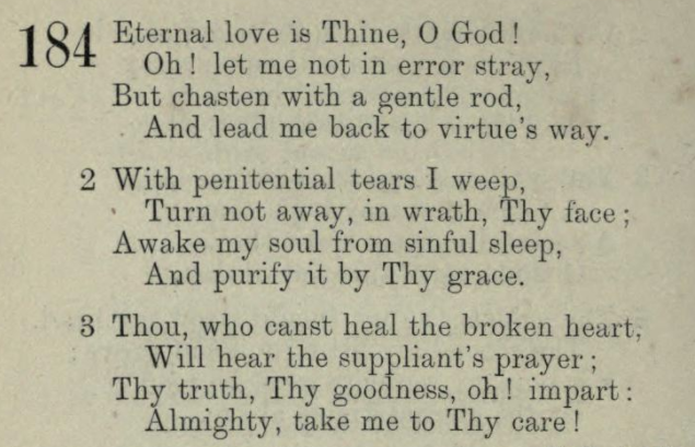 Eternal Love is Thine, a hymn for Yom Kippur by Caroline de Litchfield Harby (Ḳ.Ḳ. Beth Elohim 1842)
