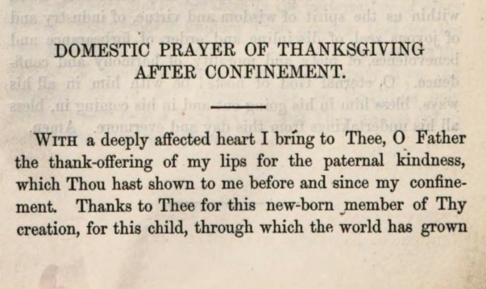 Domestic Prayer of Thanksgiving After Confinement, by Marcus Heinrich Bresslau (1852)