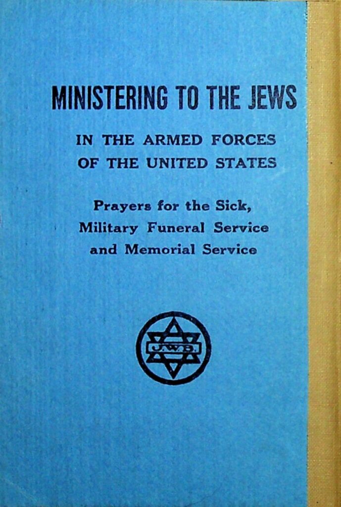 Ministering to the Jews- Prayers for the Sick (JWB 1942) cover