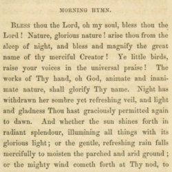 Morning Hymn (Bless thou the Lord), by Grace Aguilar (ca. 1830s)