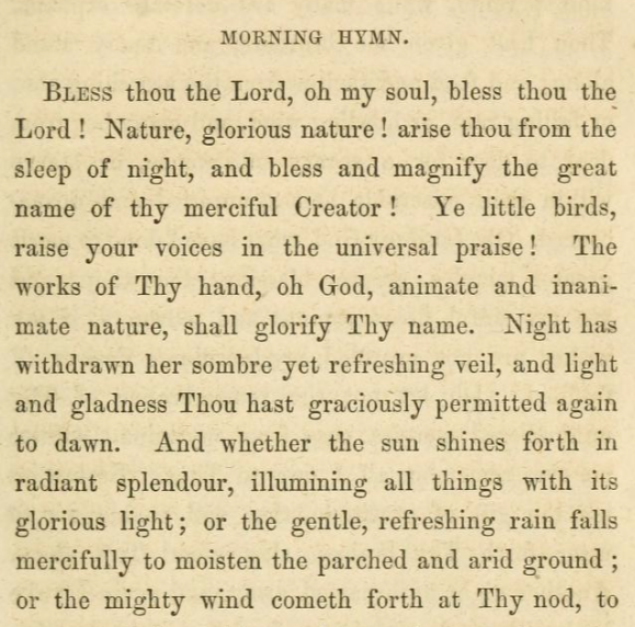 morning hymn (Blessed thou the Lord) (Grace Aguilar 1853) – cropped