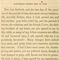 [prayer for] saturday night, 31 december 1836 (Grace Aguilar 1853) - cropped