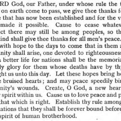 Service of thanksgiving and prayer on the signing of peace (June 28th, 1919), p 11 - cropped