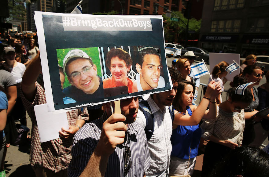 Vigil Held For Kidnapped Israelis Outside Israeli Consulate In NYC