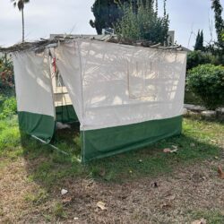 A sukkah still standing, frozen in time since the attack, Sha'ar HaNegev, Israel (Heidi Gantwerk, 26 Nov 2023)