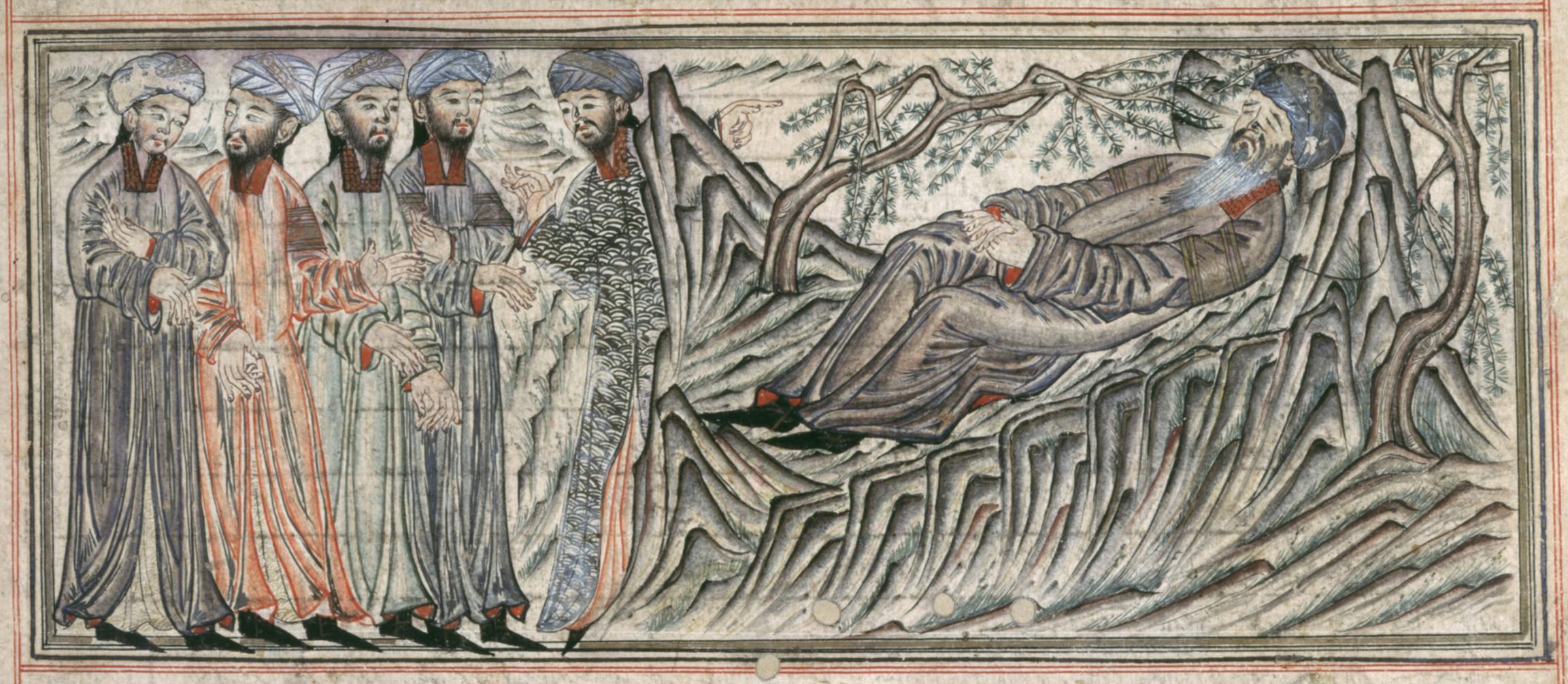 Moses on his deathbed (Rashid-al-Din Hamadani 1314 CE)